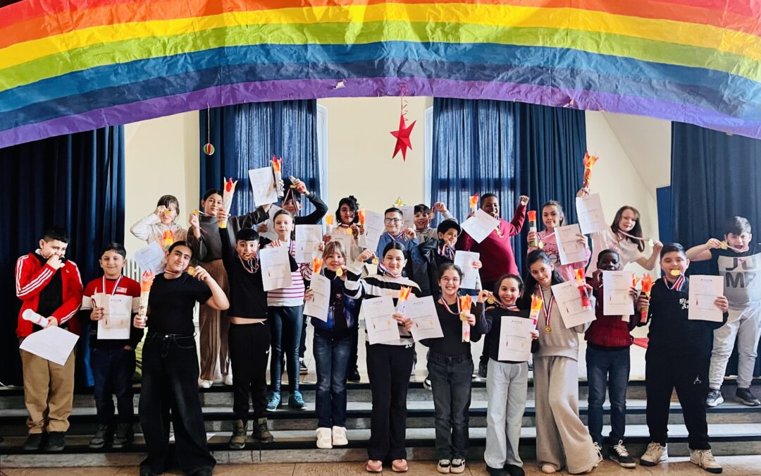 🏅Olympische Spiele an der GGS 🏅Hundertwasserschule  Klasse 4b – „Fair, respektvoll, freundlich“🏅👫
